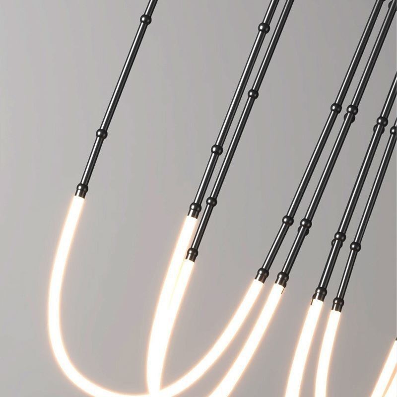 Creative Line Bamboo Lampada a sospensione nera e oro