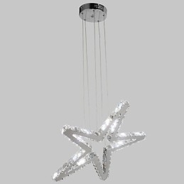 Lampadario classico in metallo cromato e cristallo trasparente