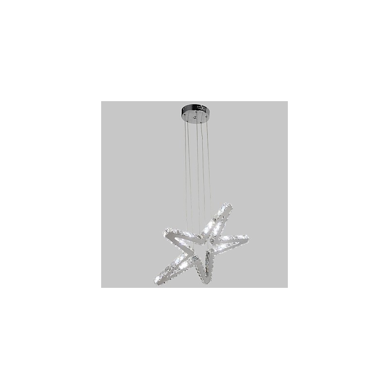 Lampadario classico in metallo cromato e cristallo trasparente