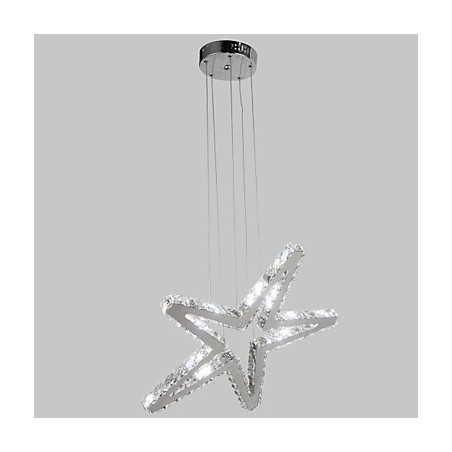 Lampadario classico in metallo cromato e cristallo trasparente