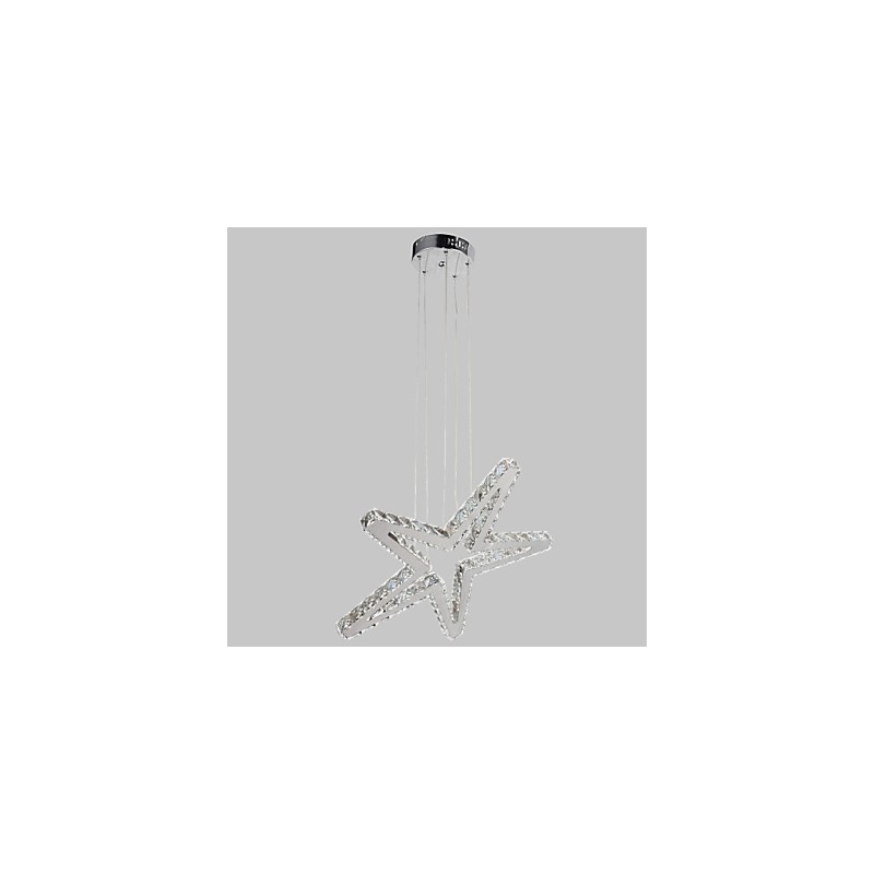 Lampadario classico in metallo cromato e cristallo trasparente