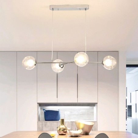 Lampada a sospensione in vetro Magic Bean europea a 4 luci