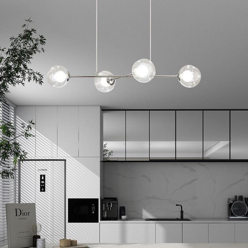 Lampada a sospensione in vetro Magic Bean europea a 4 luci