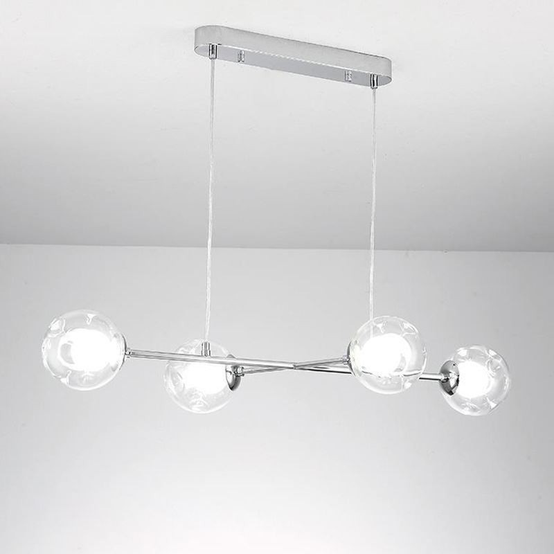 Lampada a sospensione in vetro Magic Bean europea a 4 luci