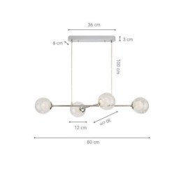 Lampada a sospensione in vetro Magic Bean europea a 4 luci