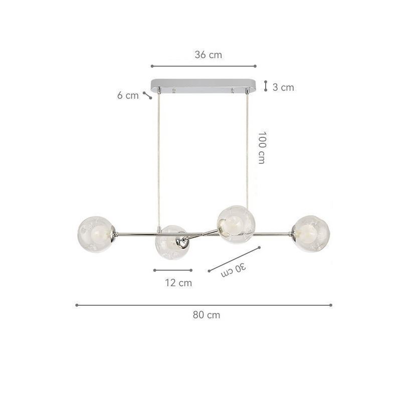 Lampada a sospensione in vetro Magic Bean europea a 4 luci