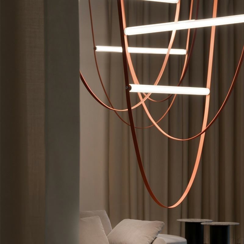 Lampada a sospensione Wabi Sabi con cintura decorativa