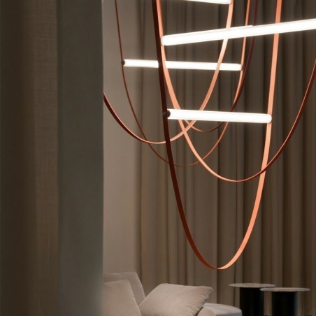 Lampada a sospensione Wabi Sabi con cintura decorativa