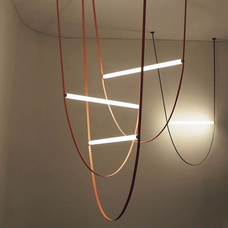 Lampada a sospensione Wabi Sabi con cintura decorativa