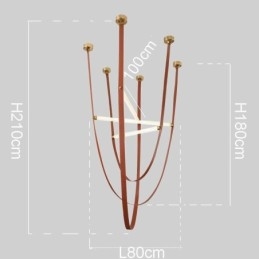 Lampada a sospensione Wabi Sabi con cintura decorativa