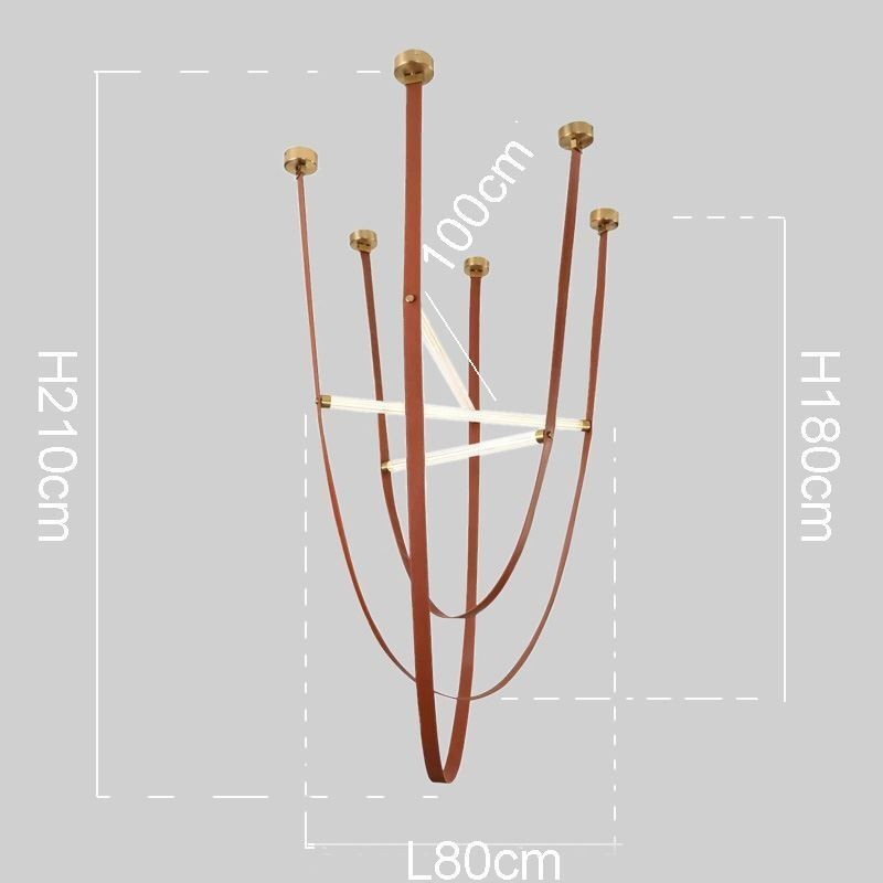Lampada a sospensione Wabi Sabi con cintura decorativa