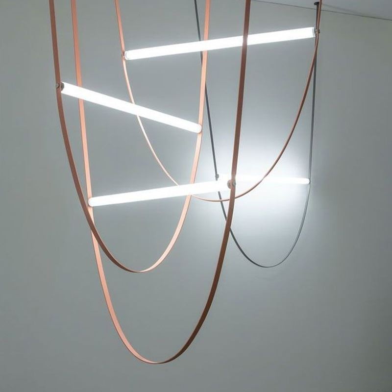 Lampada a sospensione Wabi Sabi con cintura decorativa