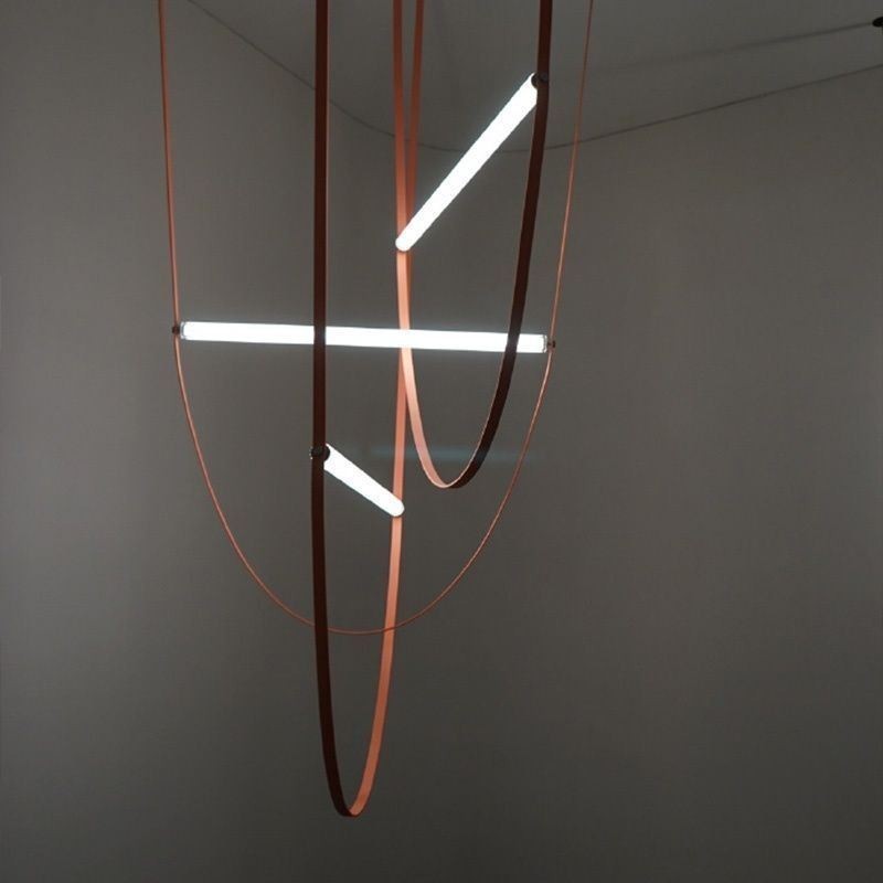 Lampada a sospensione Wabi Sabi con cintura decorativa
