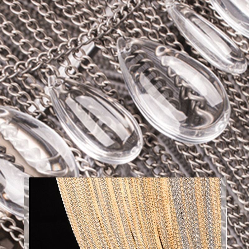 Lampada a sospensione retrò americana Duplex Tassel in alluminio con catena da soffitto