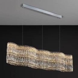 Lampada a sospensione in cristallo lungo decorativa di lusso