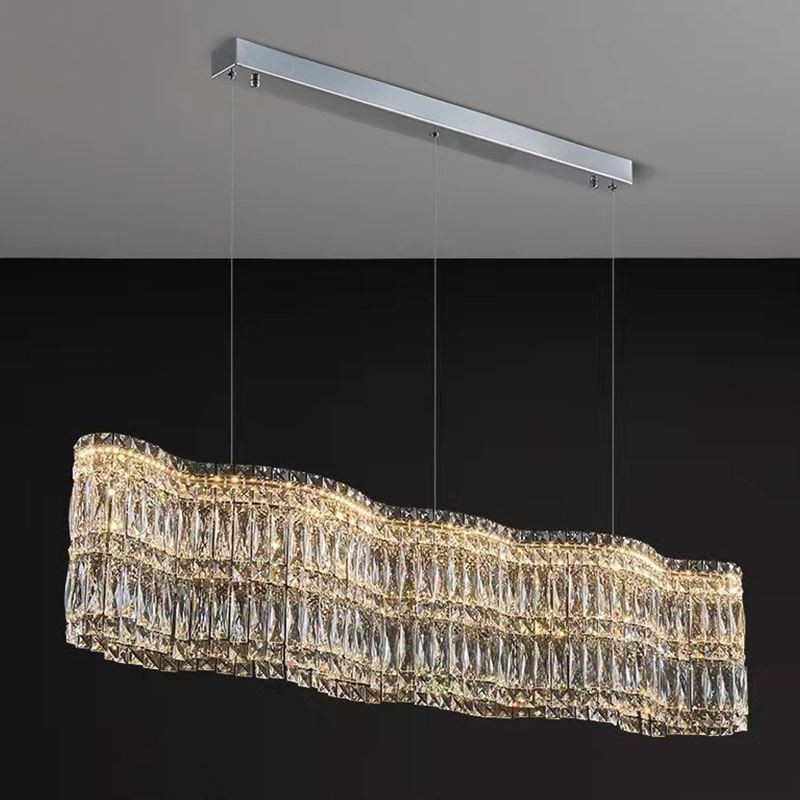 Lampada a sospensione in cristallo lungo decorativa di lusso