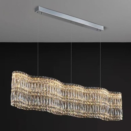 Lampada a sospensione in cristallo lungo decorativa di lusso