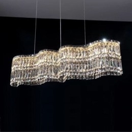 Lampada a sospensione in cristallo lungo decorativa di lusso