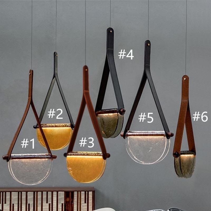 Lampada a sospensione LED moderna minimalista in vetro, cavo regolabile 50 cm