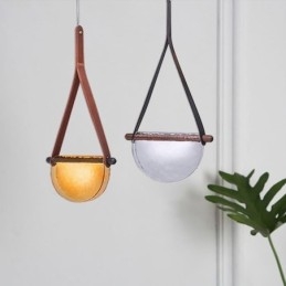 Lampada a sospensione LED moderna minimalista in vetro, cavo regolabile 50 cm