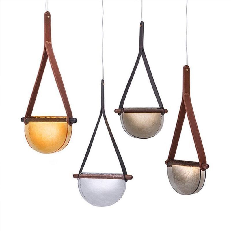 Lampada a sospensione LED moderna minimalista in vetro, cavo regolabile 50 cm