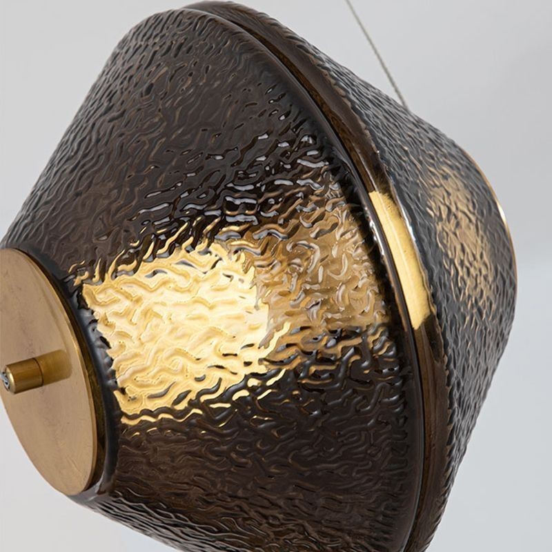 Lampada a sospensione moderna in vetro singolo, piccola, 1 luce, 10 W, 20 x 20 x 22 cm