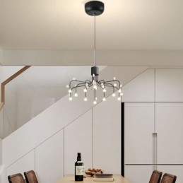 Lampada a sospensione Nordic creativa bianca naturale 14 luci