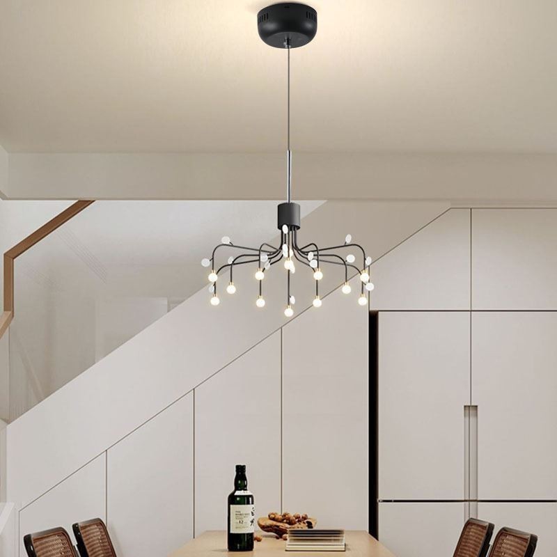 Lampada a sospensione Nordic creativa bianca naturale 14 luci