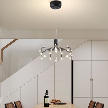 Lampada a sospensione Nordic creativa bianca naturale 14 luci