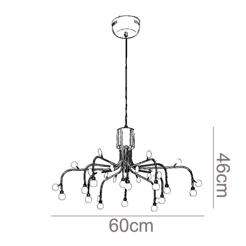 Lampada a sospensione Nordic creativa bianca naturale 14 luci