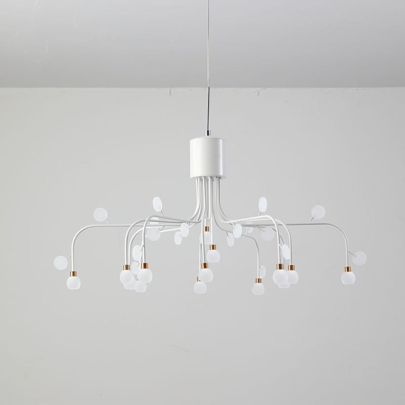 Lampada a sospensione Nordic creativa bianca naturale 14 luci