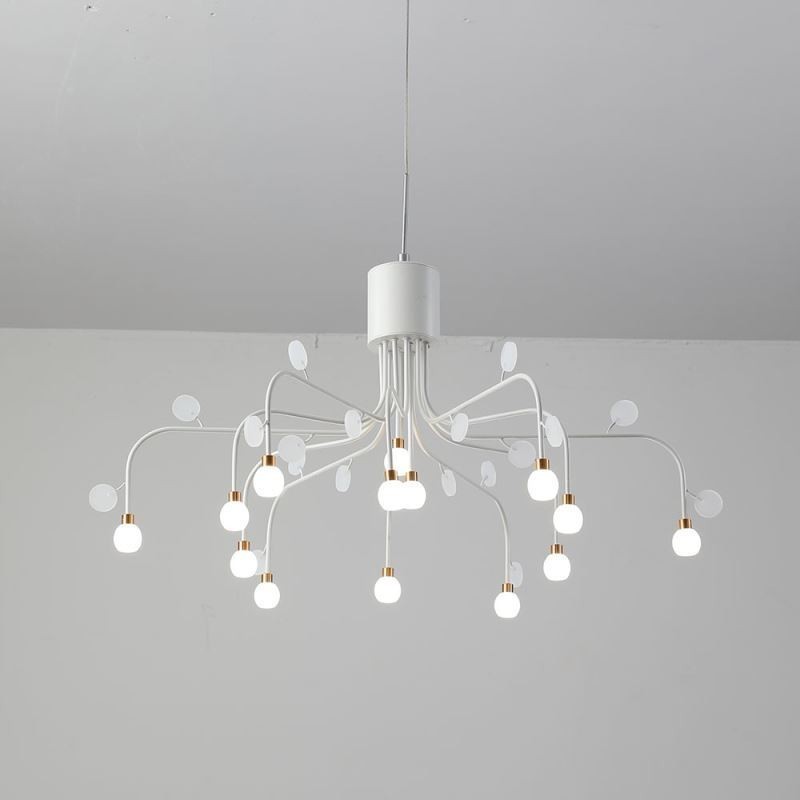 Lampada a sospensione Nordic creativa bianca naturale 14 luci