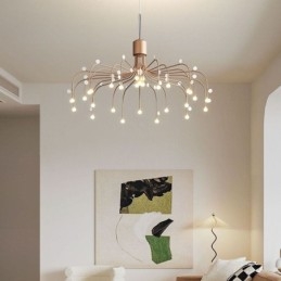 Lampada a sospensione nordica bianca naturale 30 luci