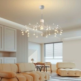 Lampada a sospensione nordica bianca naturale 30 luci