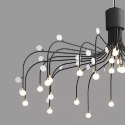 Lampada a sospensione nordica bianca naturale 30 luci