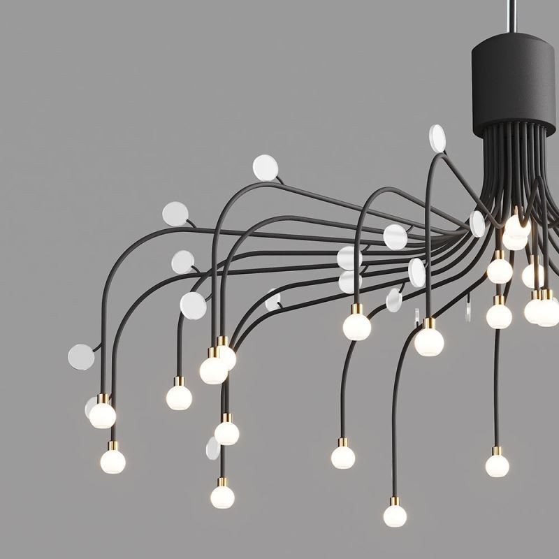 Lampada a sospensione nordica bianca naturale 30 luci