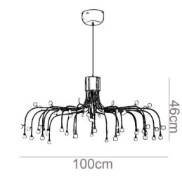 Lampada a sospensione nordica bianca naturale 30 luci