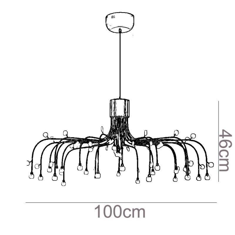 Lampada a sospensione nordica bianca naturale 30 luci