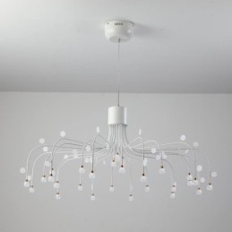 Lampada a sospensione nordica bianca naturale 30 luci