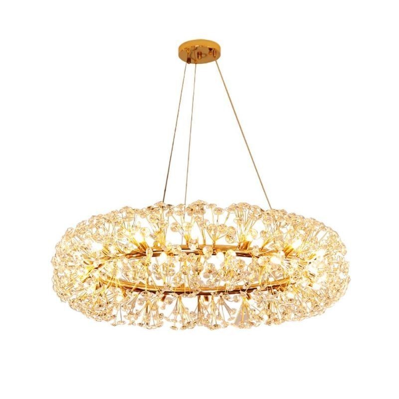 Lampada a sospensione moderna minimalista in ferro battuto a forma di fiore di sole circolare
