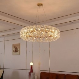 Lampada a sospensione moderna minimalista in ferro battuto a forma di fiore di sole circolare