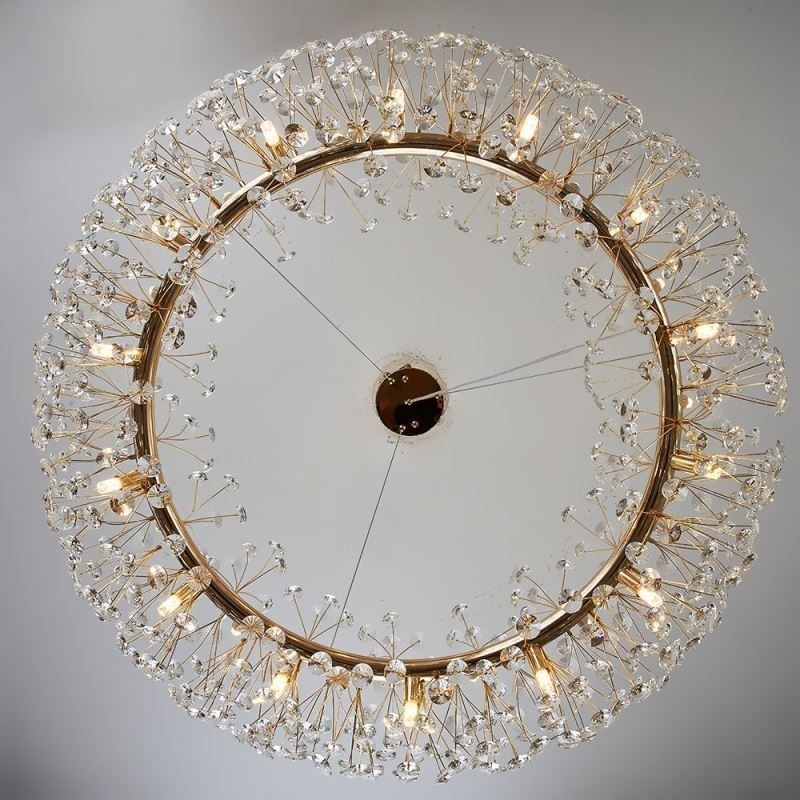 Lampada a sospensione moderna minimalista in ferro battuto a forma di fiore di sole circolare