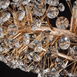 Lampada a sospensione moderna minimalista in ferro battuto a forma di fiore di sole circolare