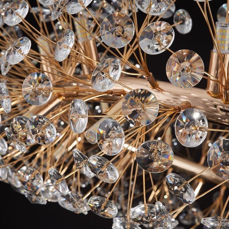 Lampada a sospensione moderna minimalista in ferro battuto a forma di fiore di sole circolare