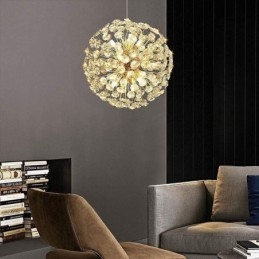 Lampada a sospensione moderna minimalista in ferro galvanizzato a forma di fiore di sole