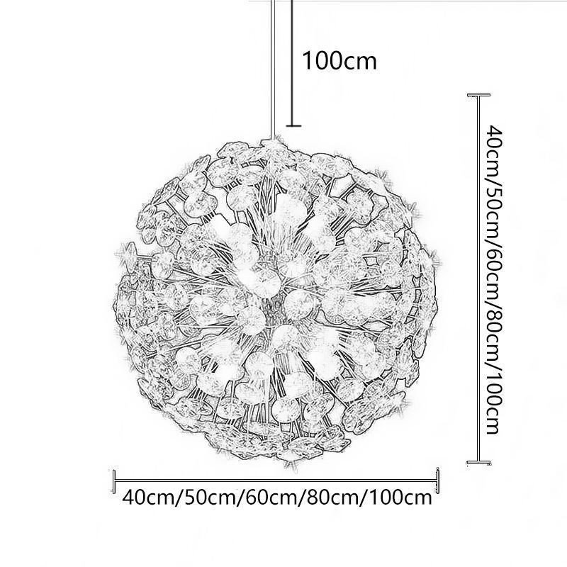 Lampada a sospensione moderna minimalista in ferro galvanizzato a forma di fiore di sole