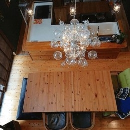 Lampada a sospensione in vetro a bolle moderna, 6 luci LED, 30 W, 63 cm