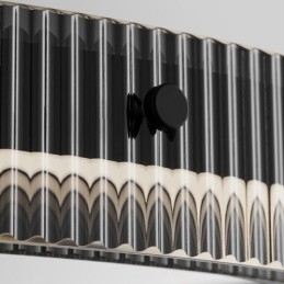 Lampada a sospensione circolare in vetro dimmerabile con telecomando 60 cm 80W