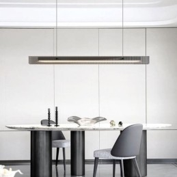 Lampada a sospensione in vetro dimmerabile 100 cm con telecomando