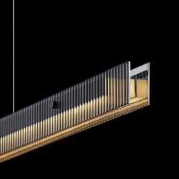 Lampada a sospensione in vetro dimmerabile 100 cm con telecomando
